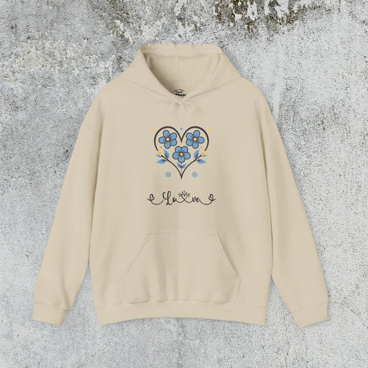Heart Felt Blooms Hooded Sweatshirt