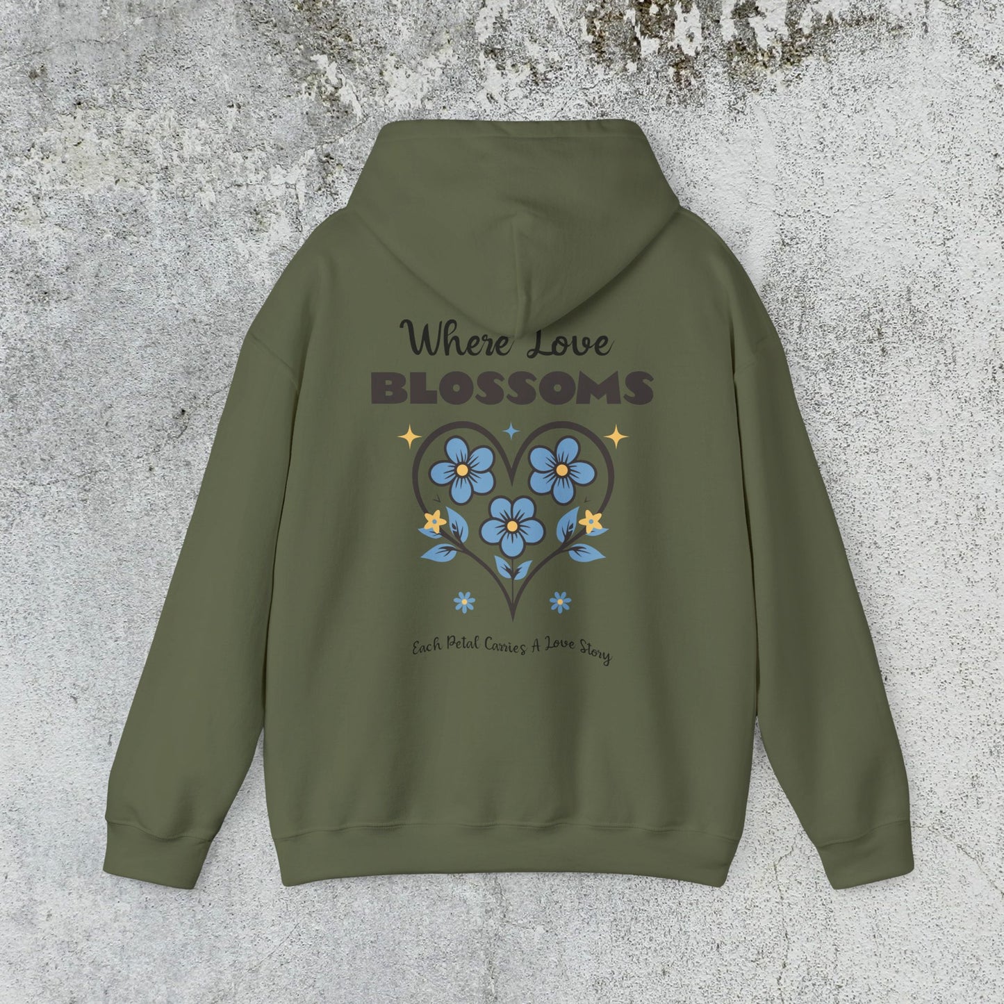 Heart Felt Blooms Hooded Sweatshirt