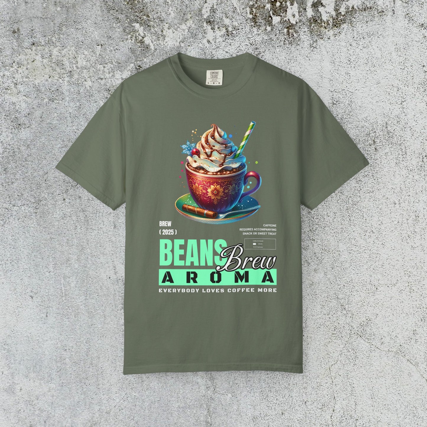 Coffee Maniac Beans Brew Unisex Tee