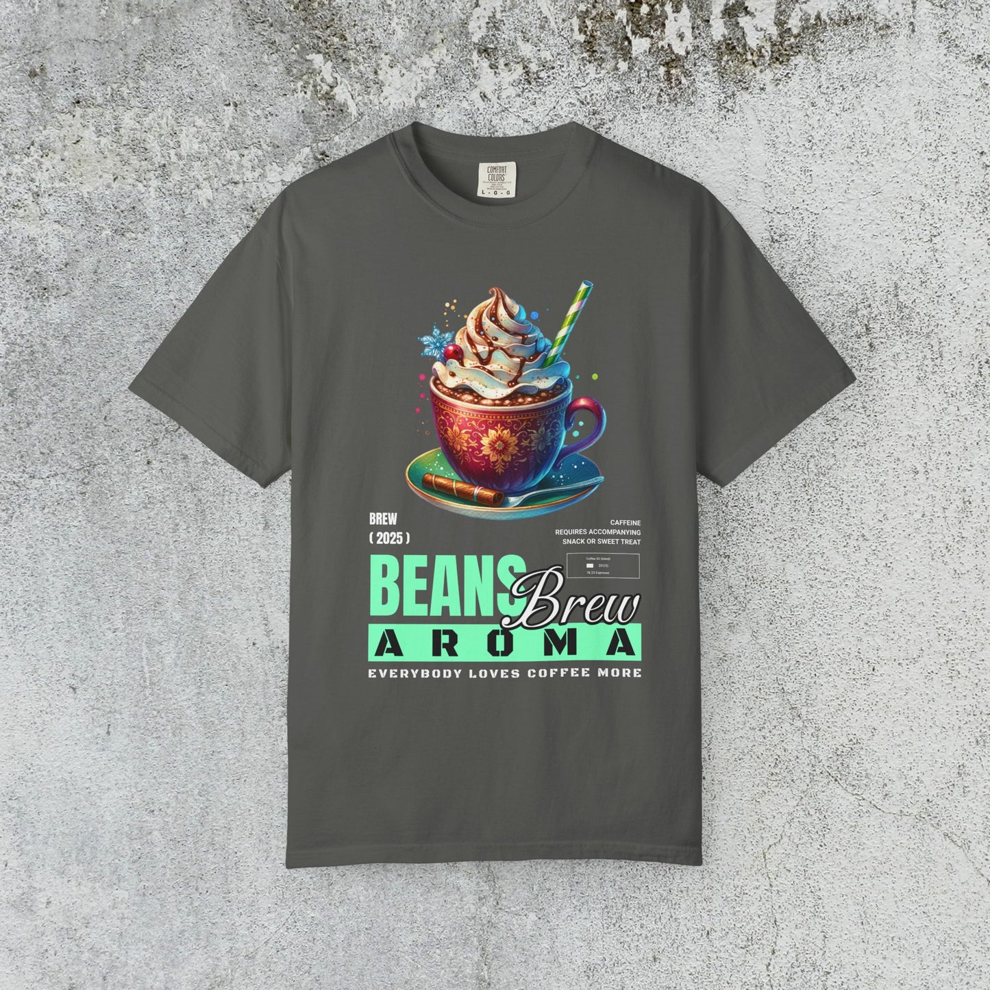 Coffee Maniac Beans Brew Unisex Tee