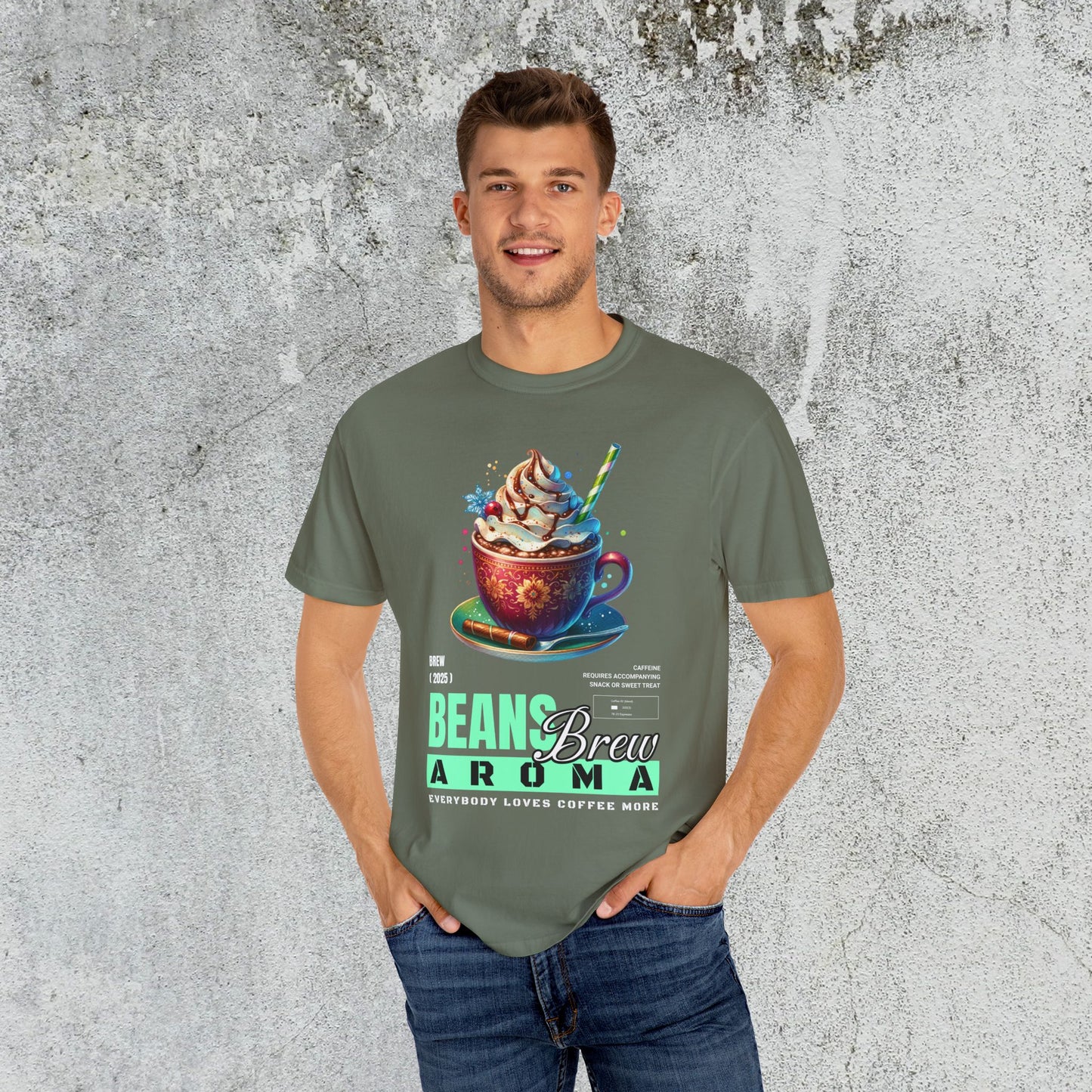 Coffee Maniac Beans Brew Unisex Tee