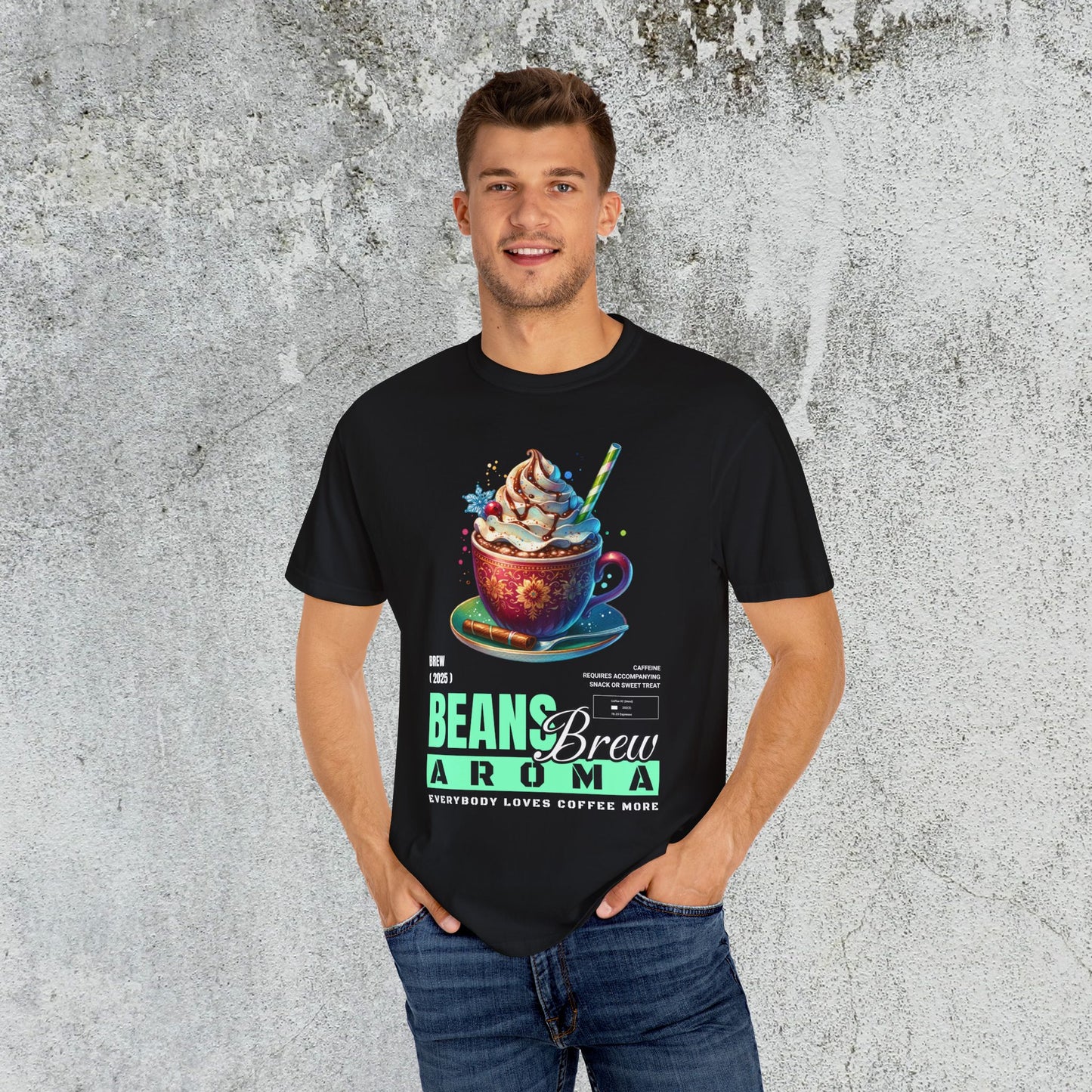 Coffee Maniac Beans Brew Unisex Tee