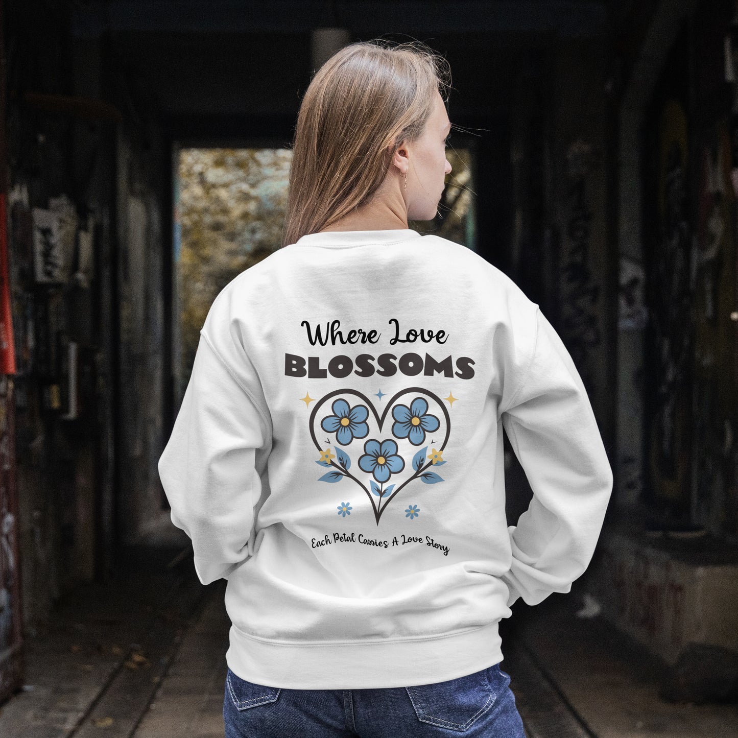 Heart Felt Blooms Crewneck Sweatshirt