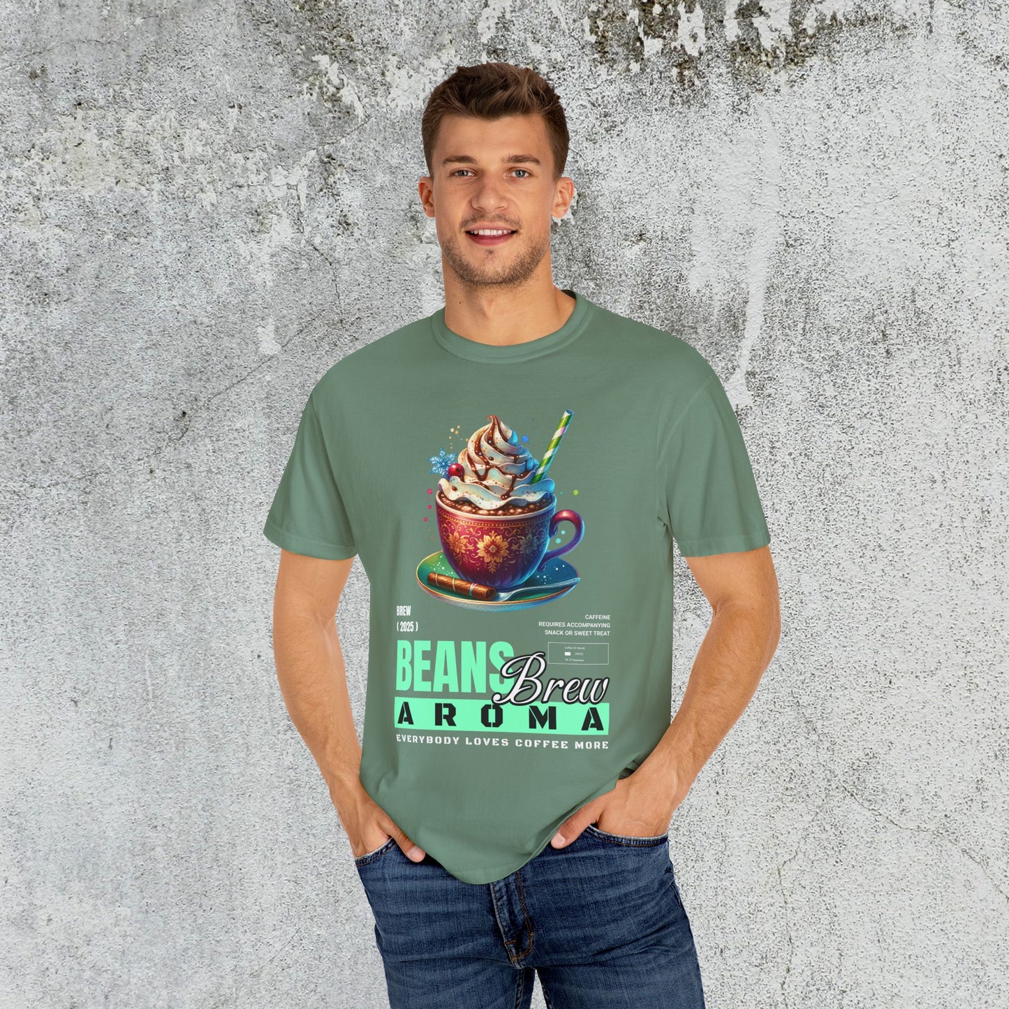 Coffee Maniac Beans Brew Unisex Tee