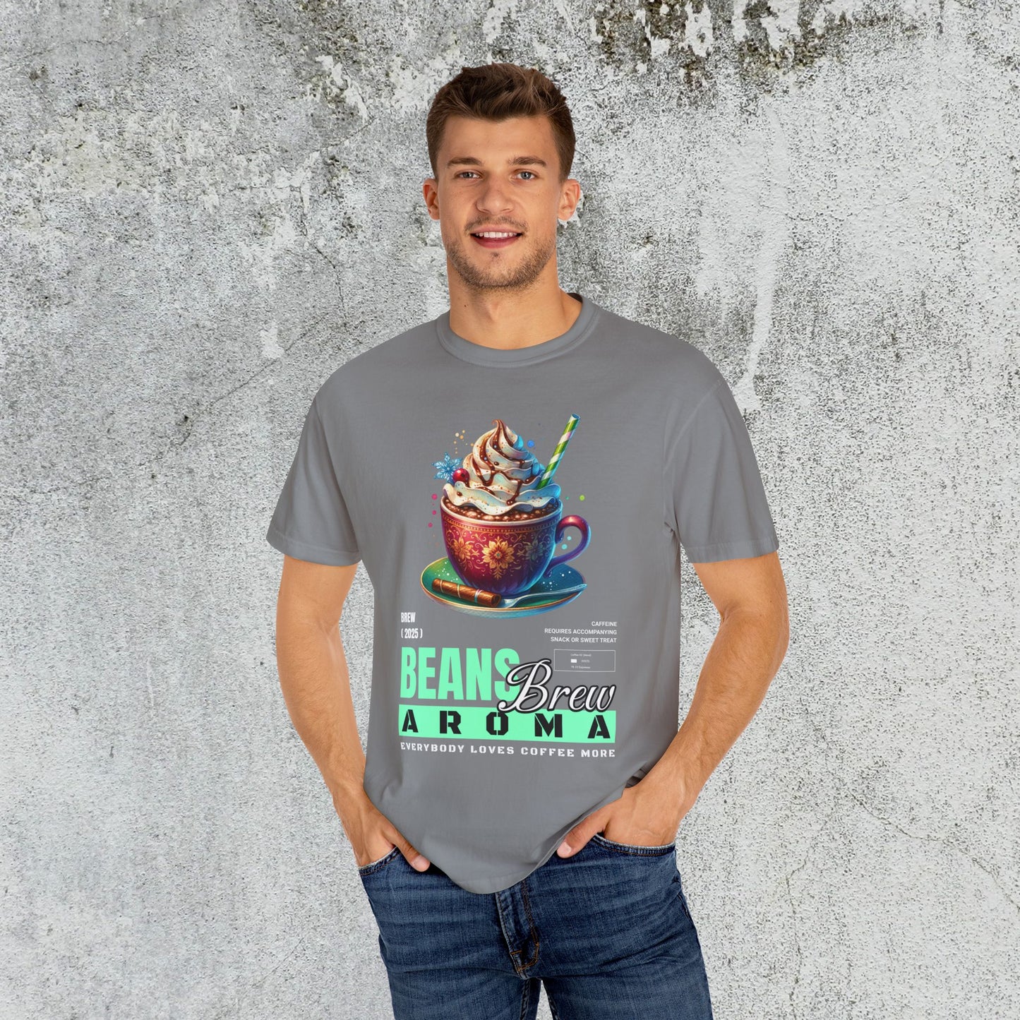 Coffee Maniac Beans Brew Unisex Tee