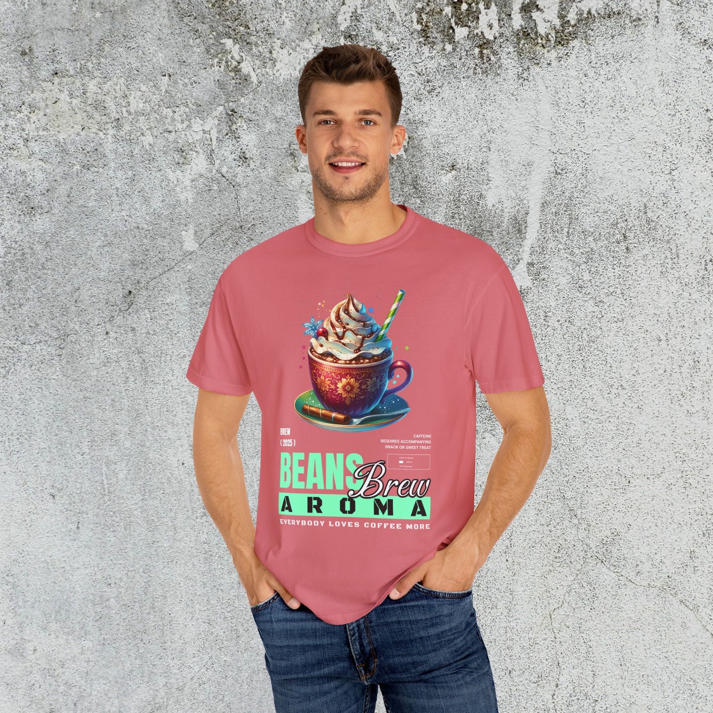 Coffee Maniac Beans Brew Unisex Tee