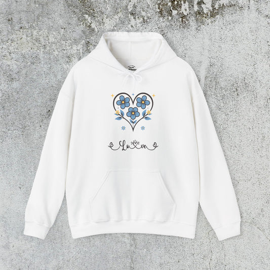 Heart Felt Blooms Hooded Sweatshirt