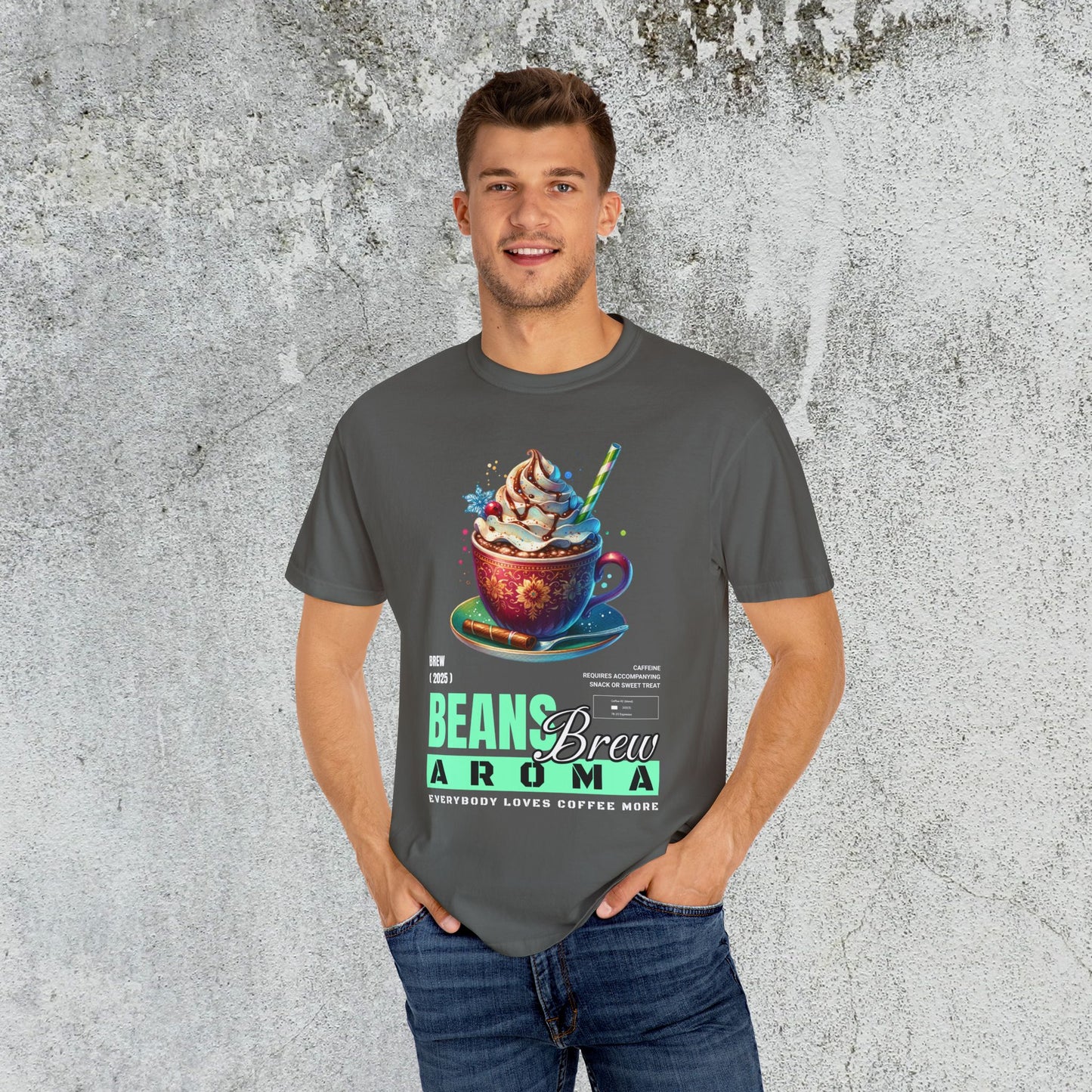 Coffee Maniac Beans Brew Unisex Tee