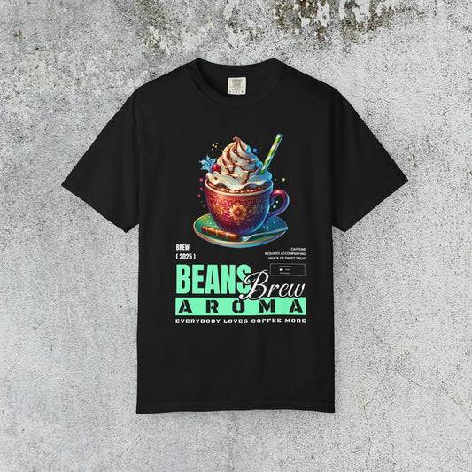 Coffee Maniac Beans Brew Unisex Tee