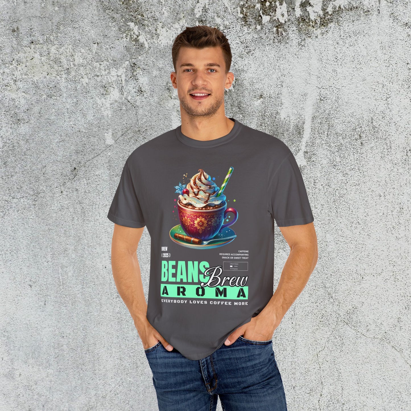 Coffee Maniac Beans Brew Unisex Tee